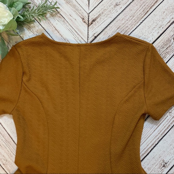 Forever 21 mustard skater dress - Picture 6 of 7